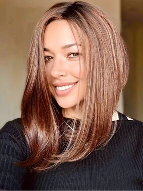 BELLE TRESS Heat Resistant Ground Theory Cayenne Ginger Root Layered Highend Wig